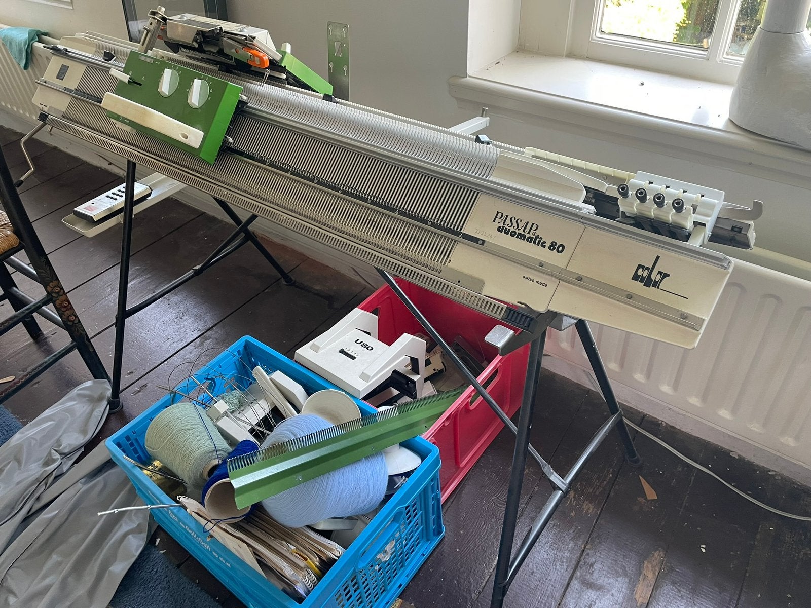 Passap Duomatic 80 Breimachine met accessoires, Ophalen of Verzenden, Gebruikt, Breien, Machine