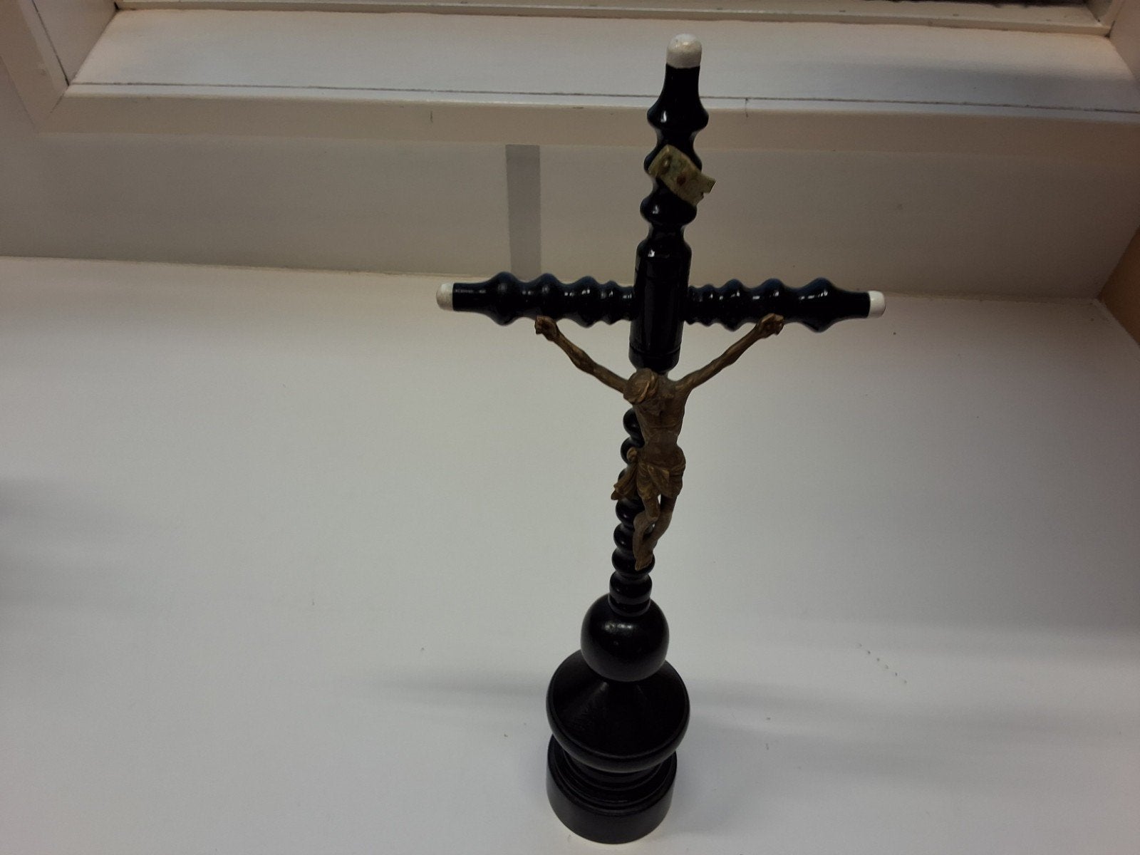 Antiek Memento Mori Priester Wijding Altaar Kruisbeeld, Antiek en Kunst, Ophalen of Verzenden