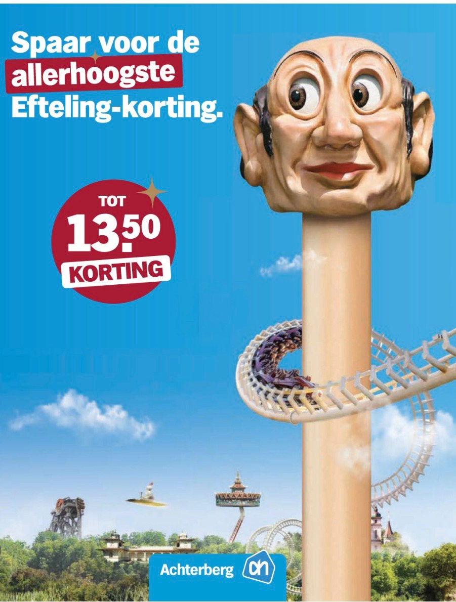 Efteling kaartjes (5 stuks)  met korting, Drie personen of meer, Kortingskaart