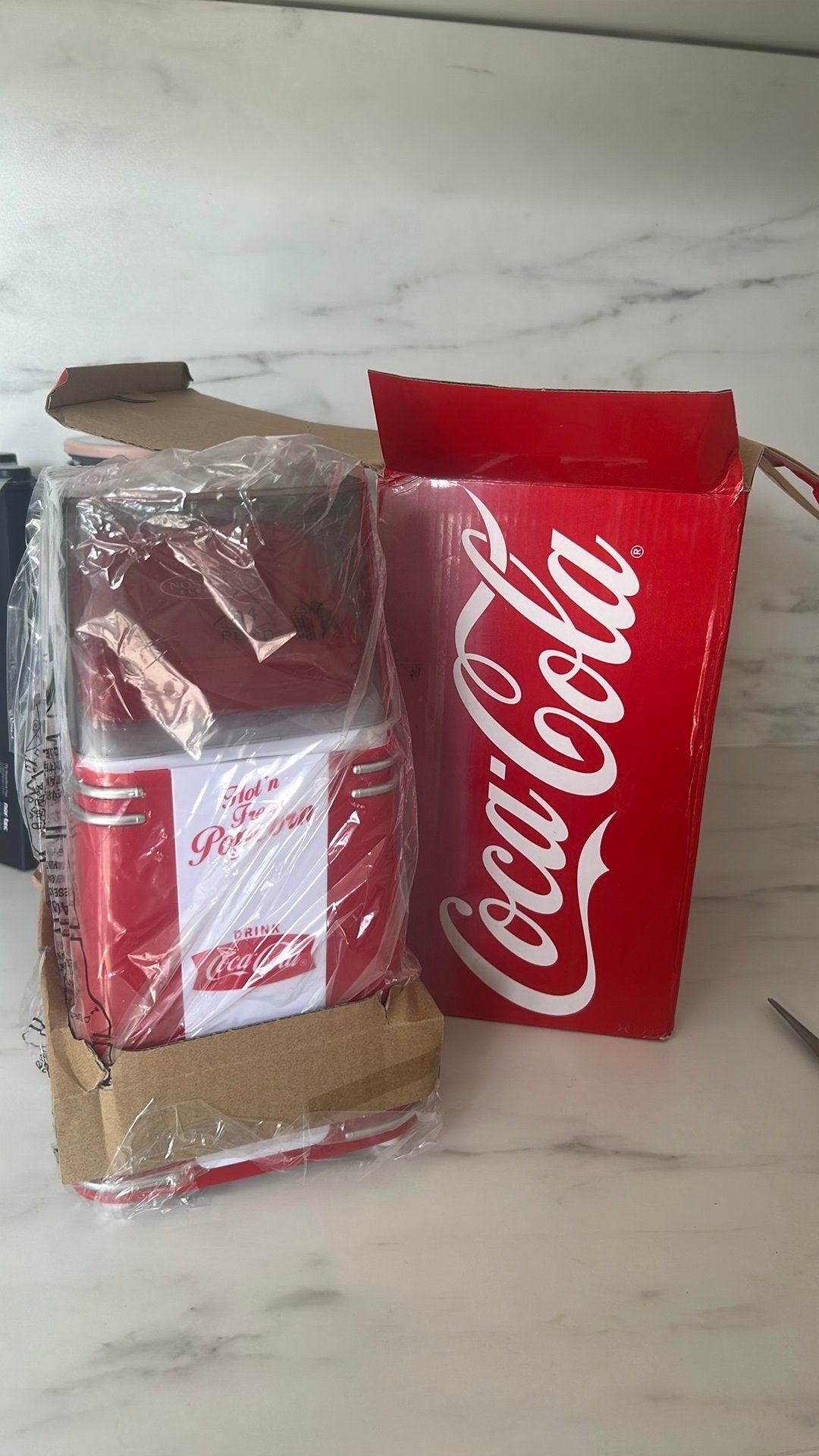 Popcorn machine van coca cola, Ophalen of Verzenden, Nieuw, Gebruiksvoorwerp