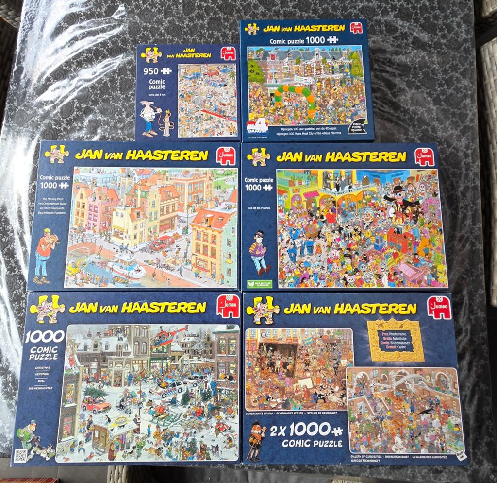Jan van Haasteren puzzels, Ophalen, 500 t/m 1500 stukjes, Zo goed als nieuw, Legpuzzel