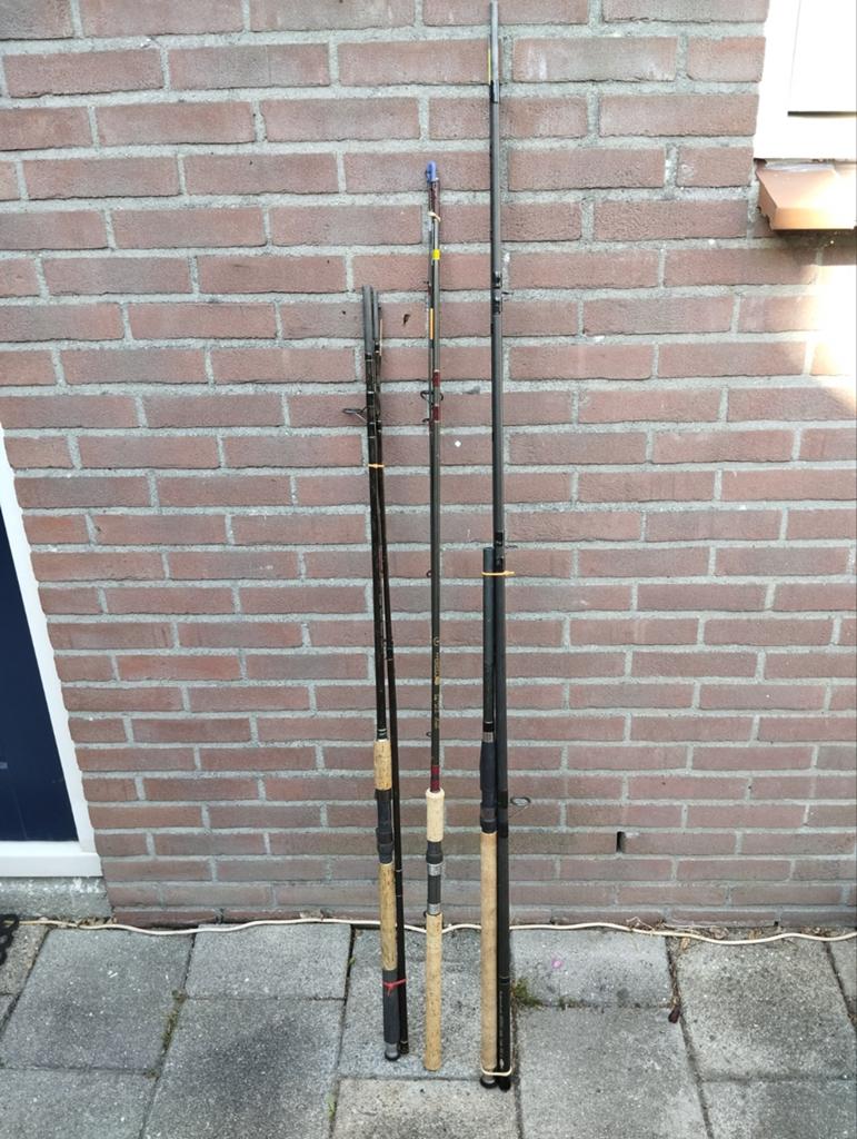 3 Hengels in goede staat, Ophalen, Gebruikt