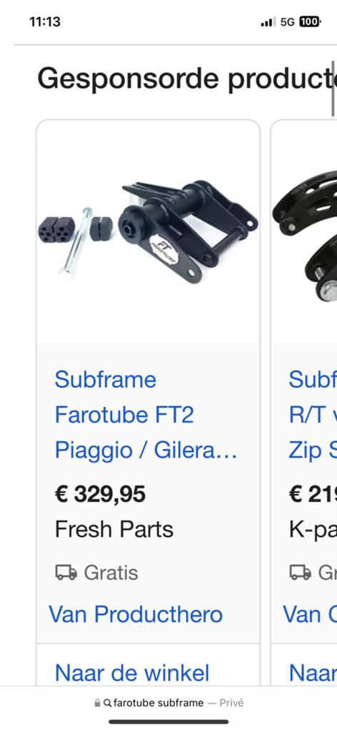Farotube subframe 0 keer gebruikt, Ophalen of Verzenden, Zo goed als nieuw, Frame, Piaggio