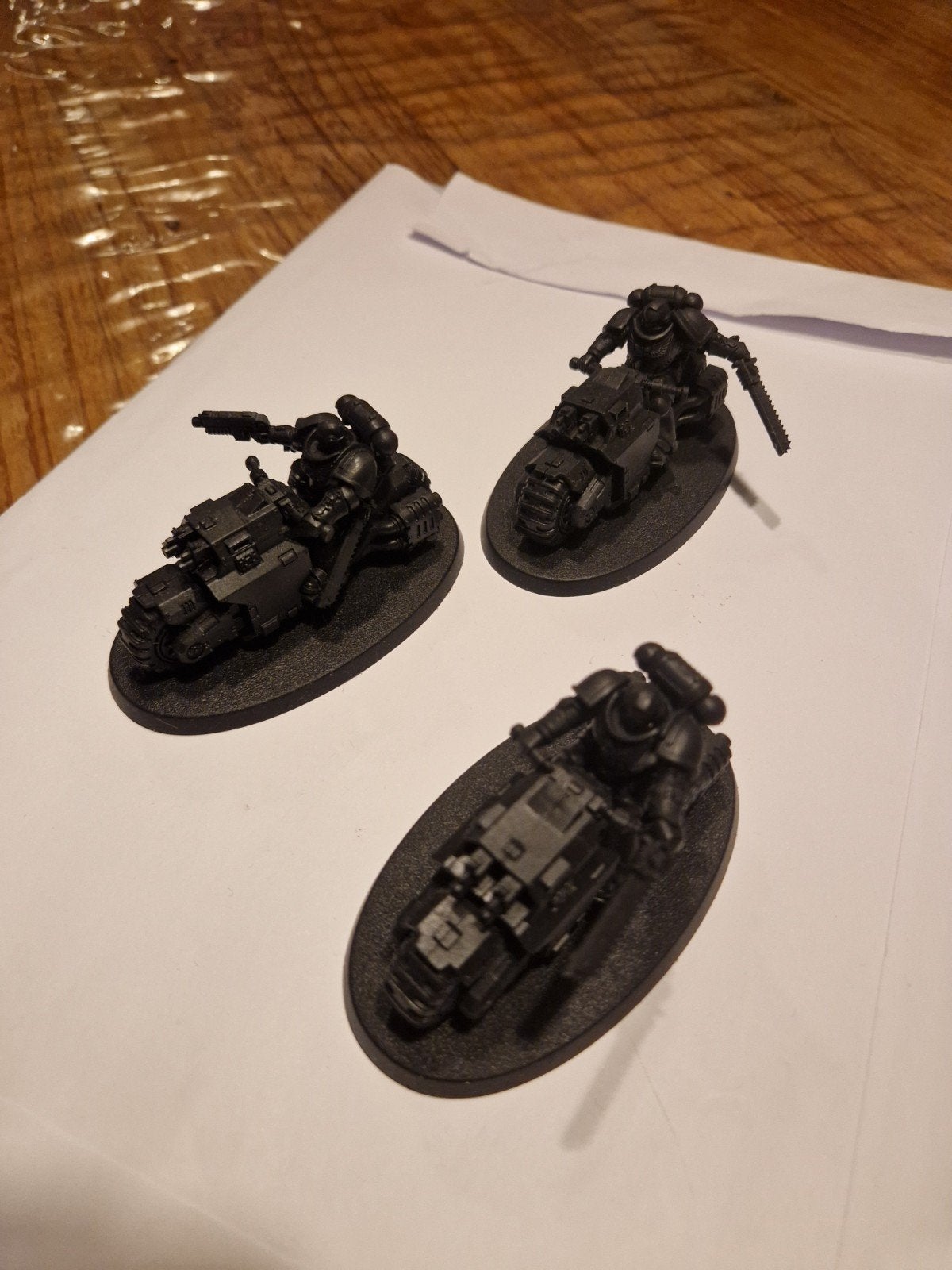 Warhammer 40K Outrider Squad - Zwart geprimed, Hobby en Vrije tijd, Ophalen of Verzenden, Zo goed als nieuw, Warhammer 40000, Geverfd