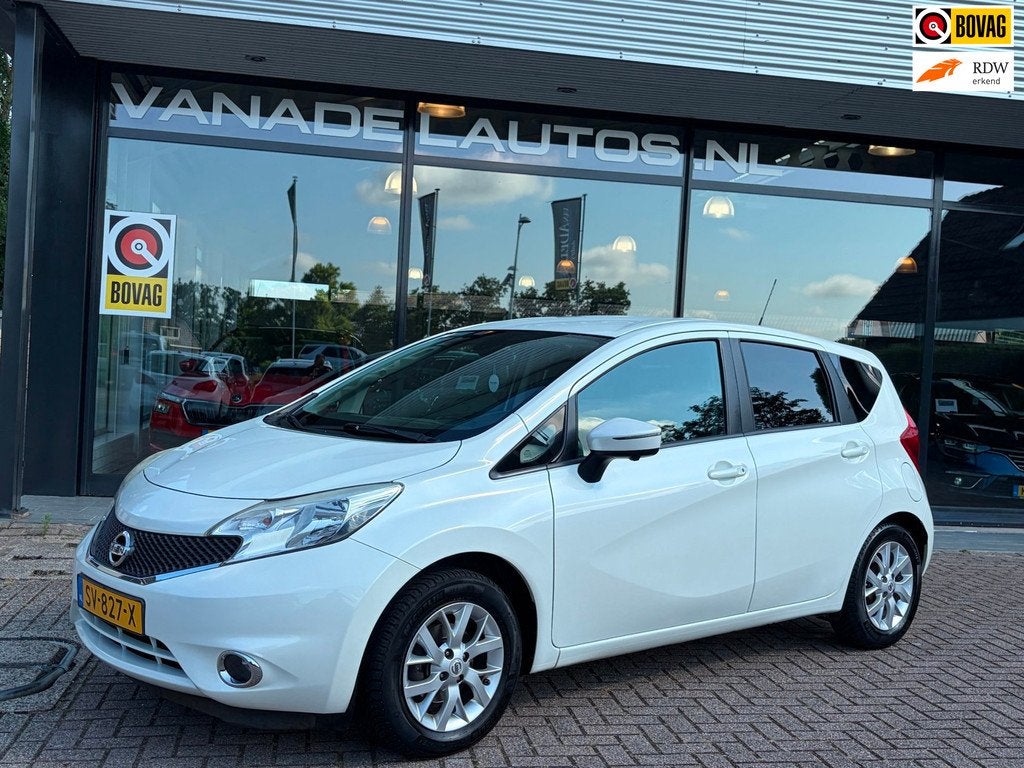 Nissan Note 1.2 Connect Edition 67d-KM! 360 Camera Navi Clim, Auto's, Nissan, Euro 5, Stof, Zwart, 1198 cc