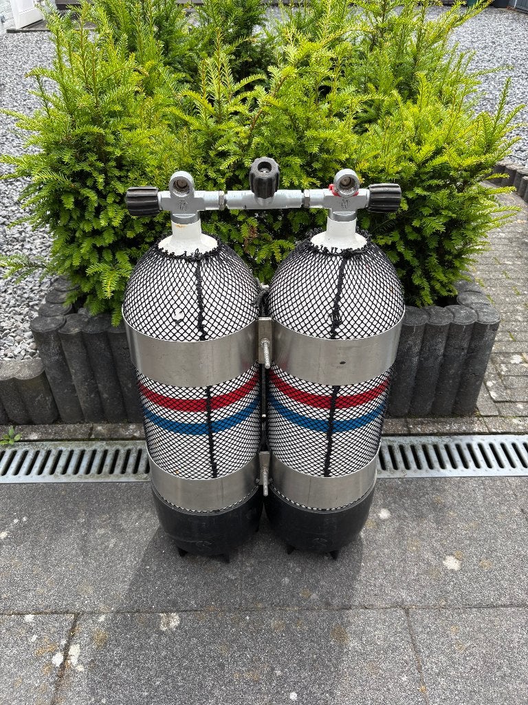 Duikfles / dubbelset 2x16L, Ophalen, Gebruikt