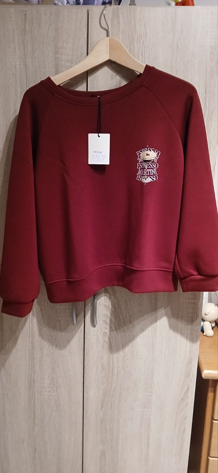 nieuwe bordeaux rood espresso martini trui een maat, Ophalen of Verzenden, Nieuw, Rood