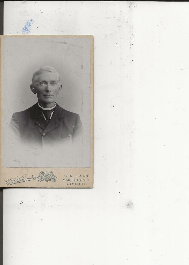 CdV HonselersdijkTheodorus Toussaint met stropdas Vermeulen, Ophalen of Verzenden, Voor 1920, Ongelopen, Zuid-Holland
