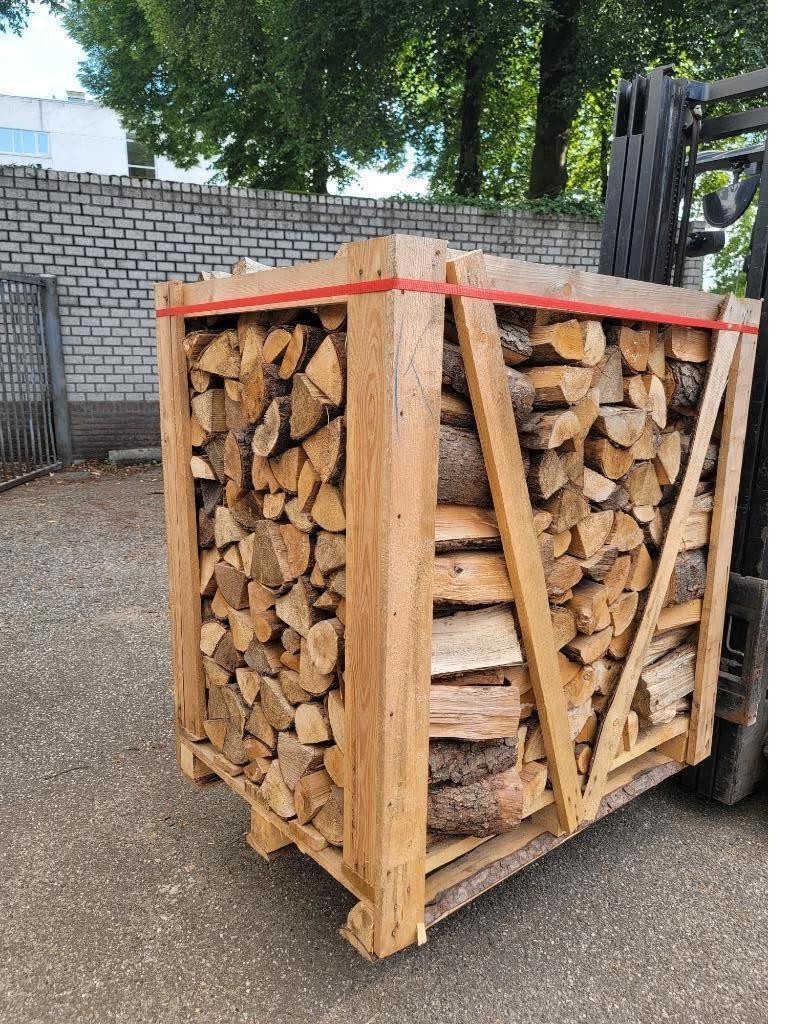 Kratten ovengedroogd haardhout, goede prijs en snel leverb., Minder dan 3 m³, Ophalen, Blokken
