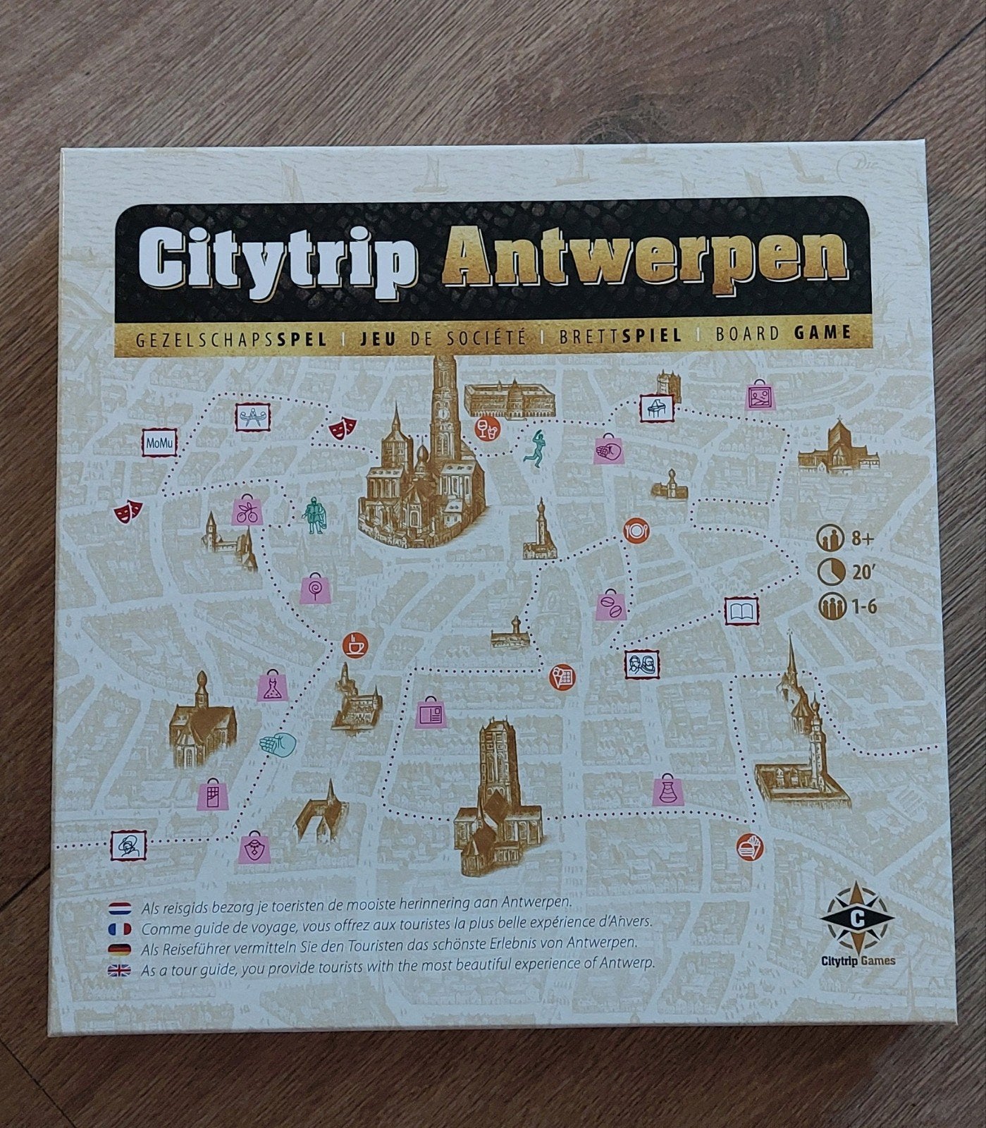 citytrip Antwerpen - flip & write spel, Vijf spelers of meer, Ophalen of Verzenden, Zo goed als nieuw, Citytrip games