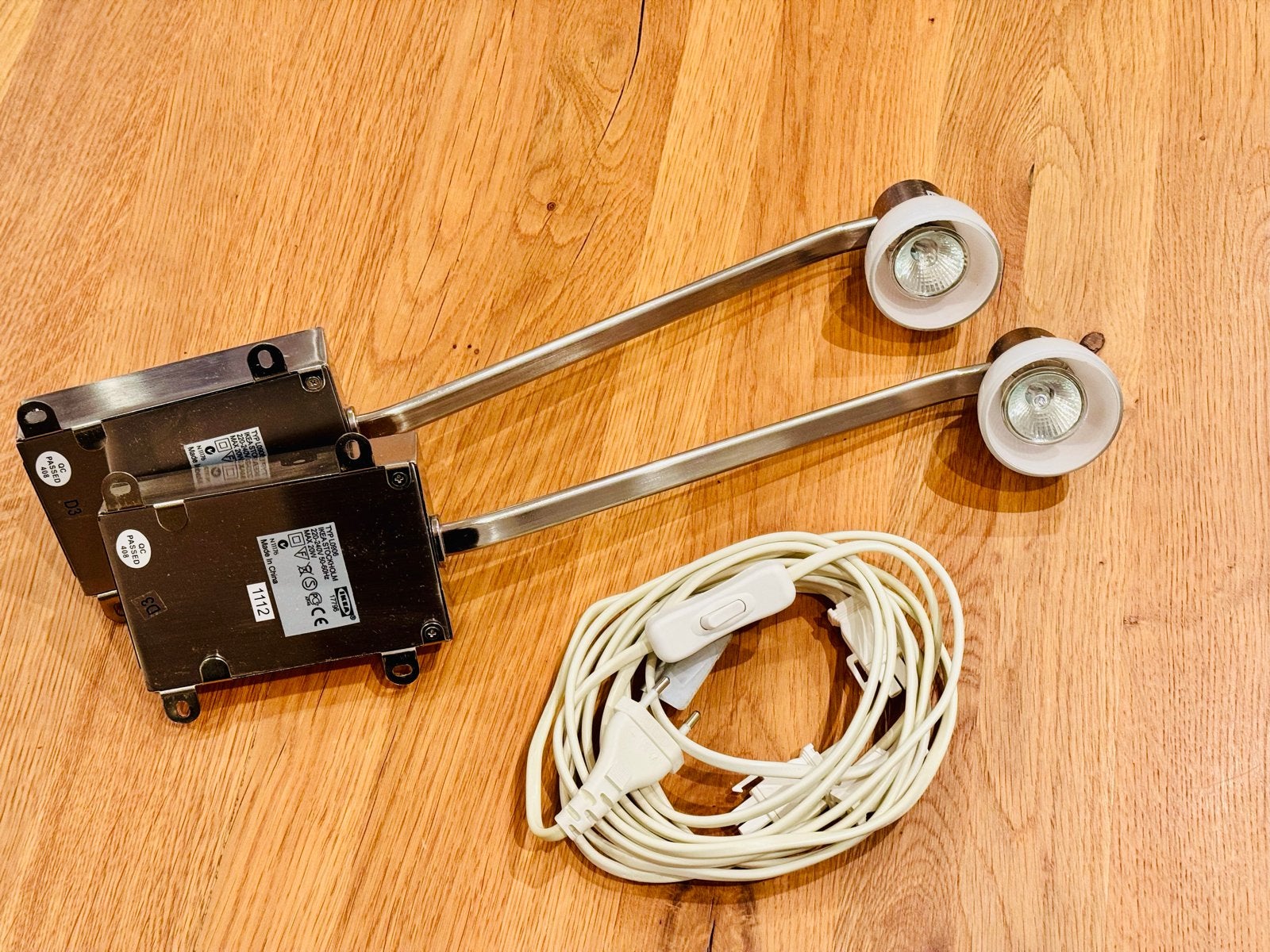 2x IKEA Wandlampen Stockholm Kastverlichting L0906 - Vintage, Gebruikt, Overige fittingen, Zilver, Modern