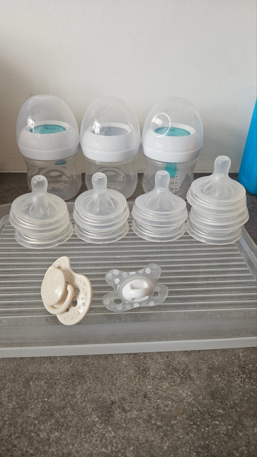 Philips Avent Natural Response Babyflessen en Spenen, Zo goed als nieuw, Inclusief flessen, Babyfles, Philips Avent