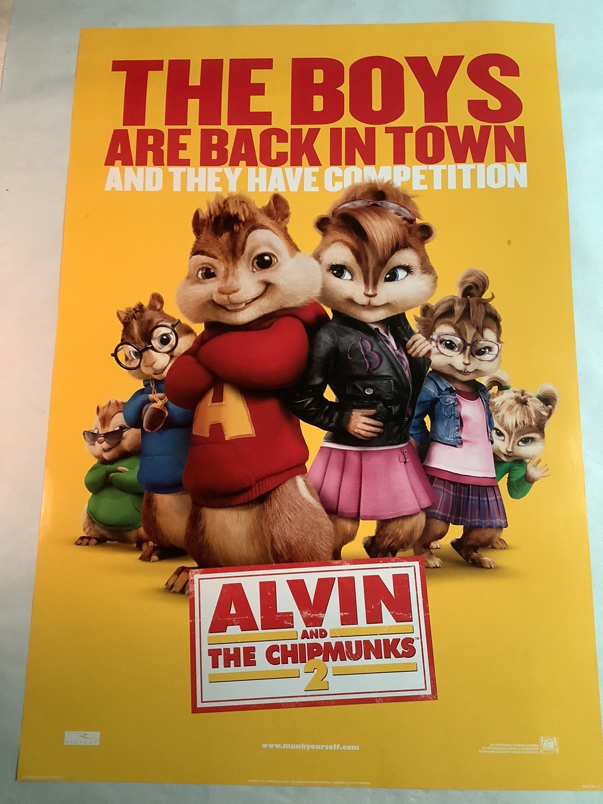 ALVIN    USA FILMPOSTER  68-101 cm  double sided, Ophalen of Verzenden, Zo goed als nieuw, A1 t/m A3, Film en Tv