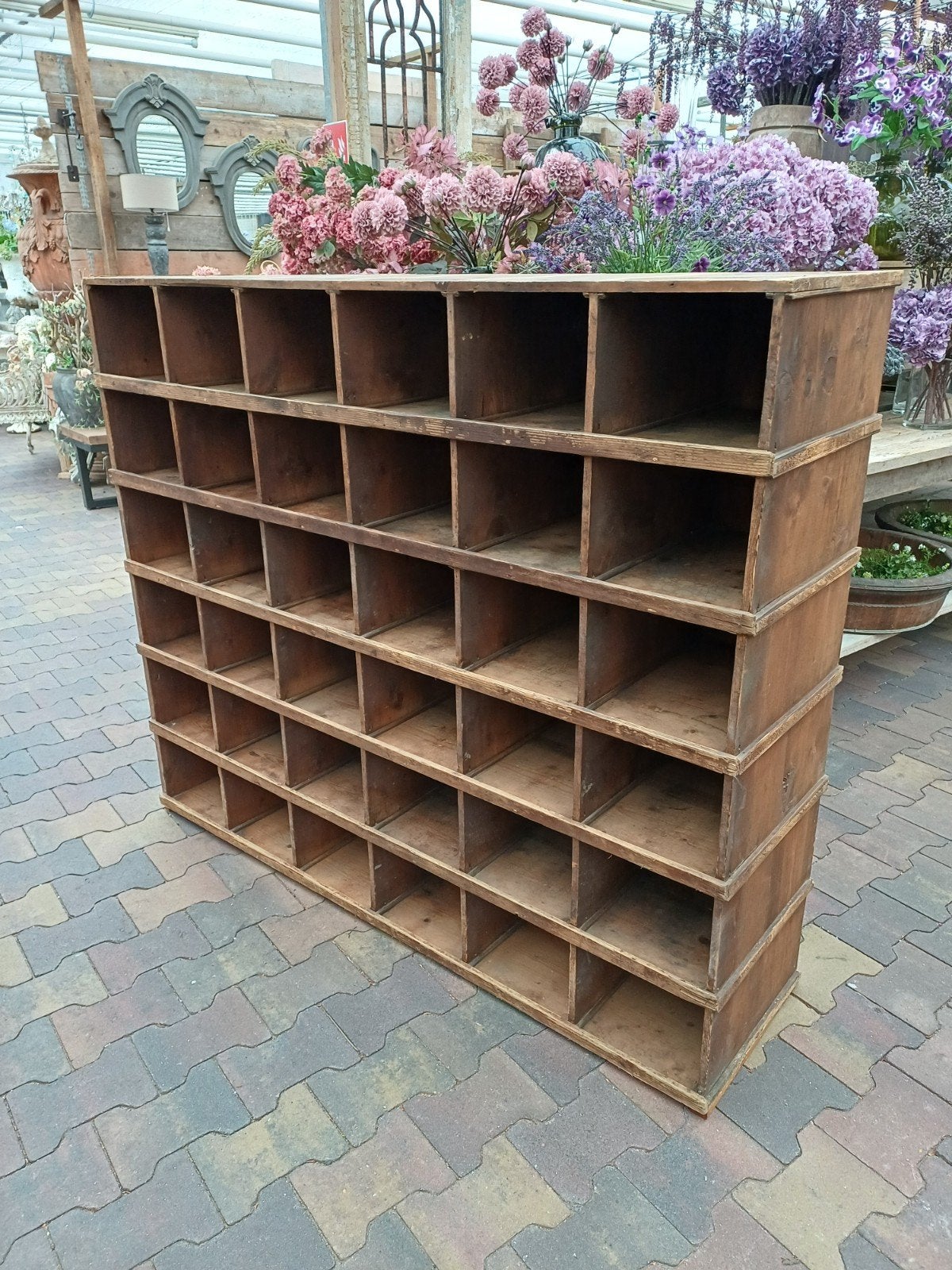 Brocante industriële vakkenkast - werkplaatskast, Antiek en Kunst, Curiosa en Brocante, Ophalen
