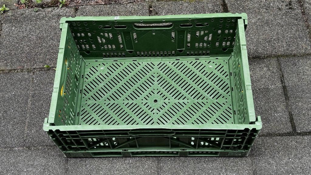 KLAPKRAT Groen, groot formaat Krat 60x40x24 cm, Doe-het-zelf en Verbouw, Kratten en Dozen, Ophalen, Gebruikt, 40 tot 60 cm, Opvouwbaar