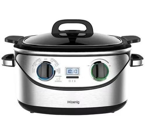 NIEUW! H.KOENIG ELEKTRISCHE SLOWCOOKER 5.6L 1350W €66,99, Ophalen of Verzenden, Nieuw