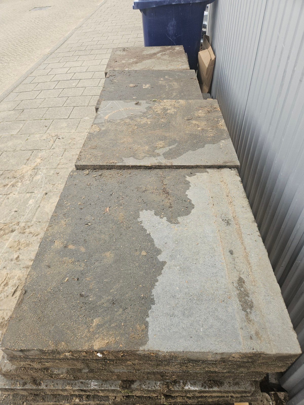 40m² Grijze betontegels 60x60x5 cm, Ophalen