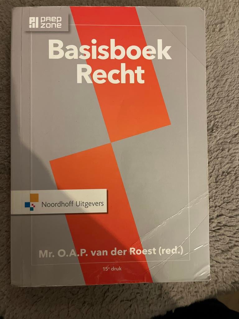 Basisboek Recht 15e druk 2017, Ophalen, Gamma, Gelezen, HBO