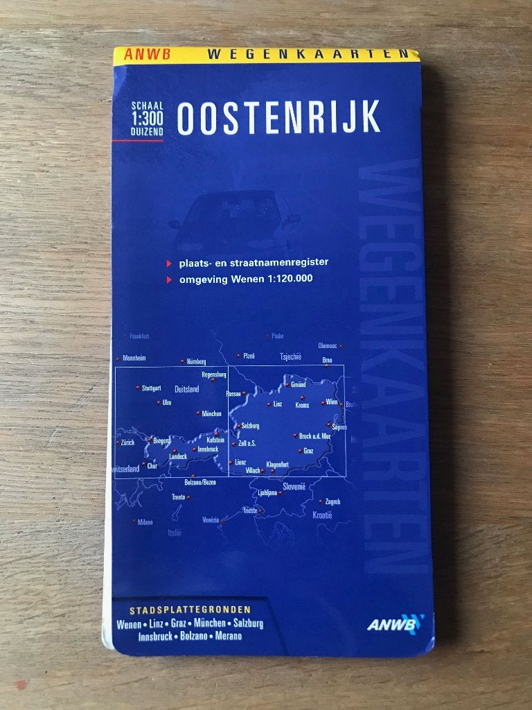ANWB wegenkaart: Oostenrijk (nieuw), ANWB, 2000 tot heden, Nieuw, Landkaart