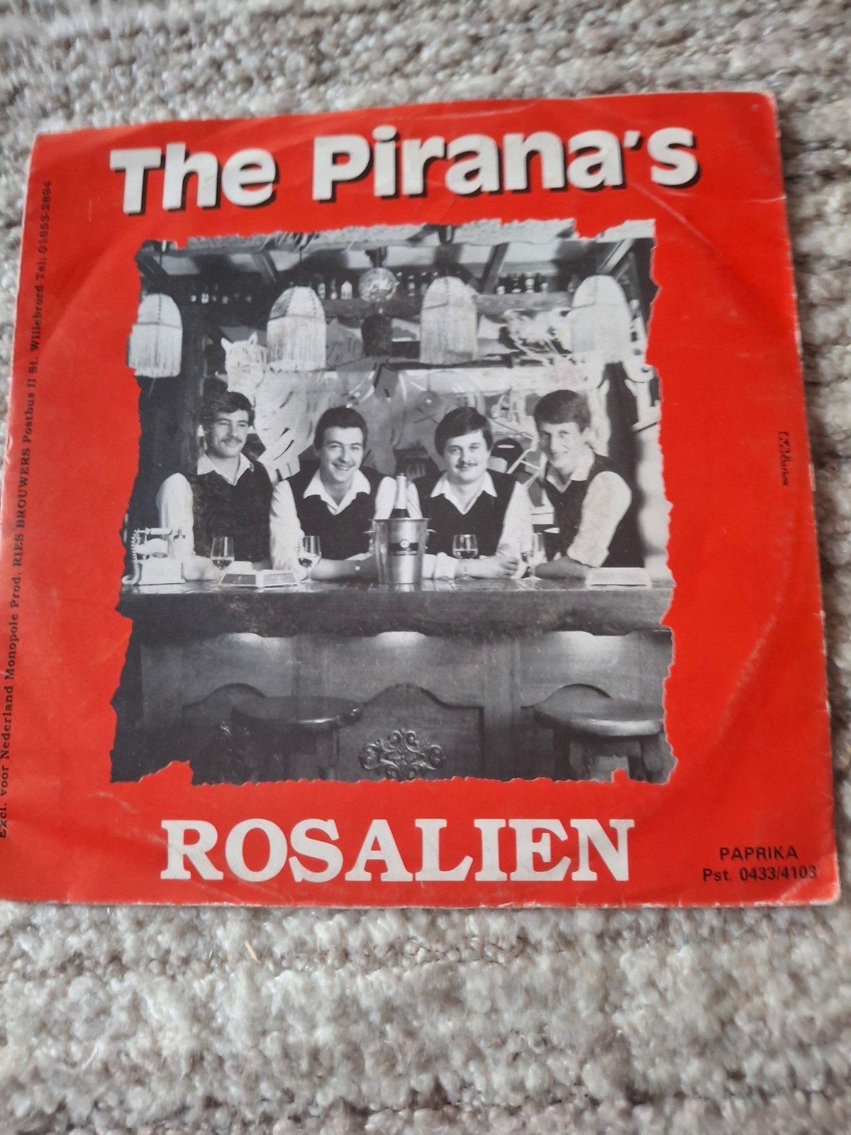 The Pirana's - Rosalien (nl), Ophalen of Verzenden, Zo goed als nieuw, 12 inch, Levenslied of Smartlap