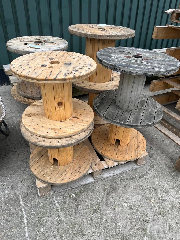 Kabelhaspel Houten Tafel - Diverse Maten, Tuin en Terras, Ophalen of Verzenden, Zo goed als nieuw