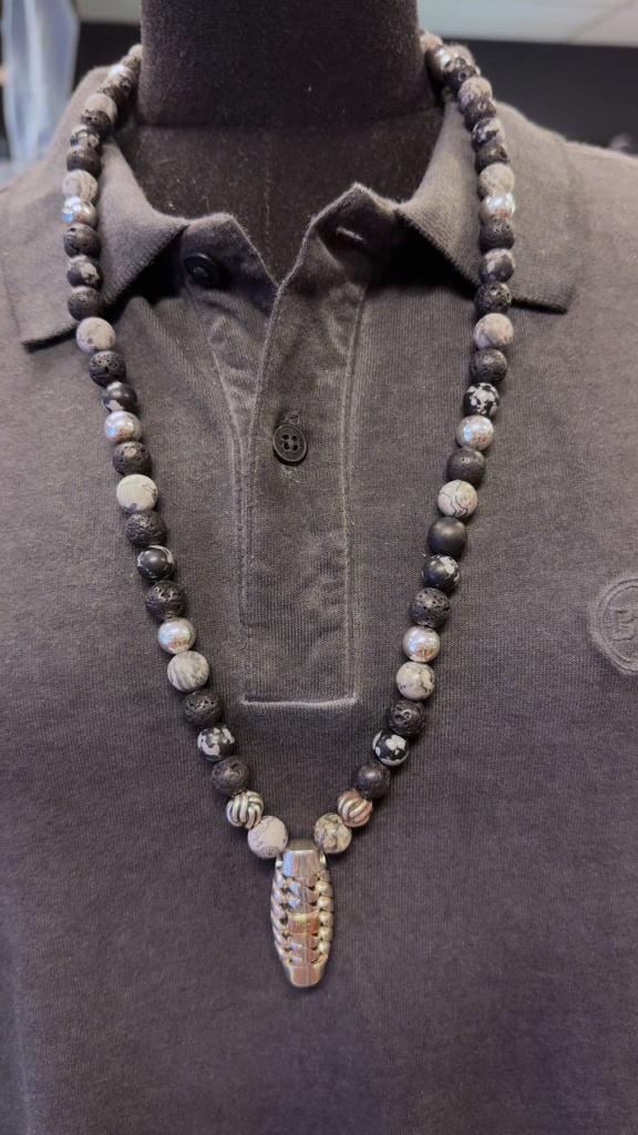 BUDDHA TO BUDDHA KETTING 188MG SPIRIT BEAD MIX GRIJS €649,00, Sieraden, Tassen en Uiterlijk, Kettingen, Ophalen of Verzenden, Nieuw