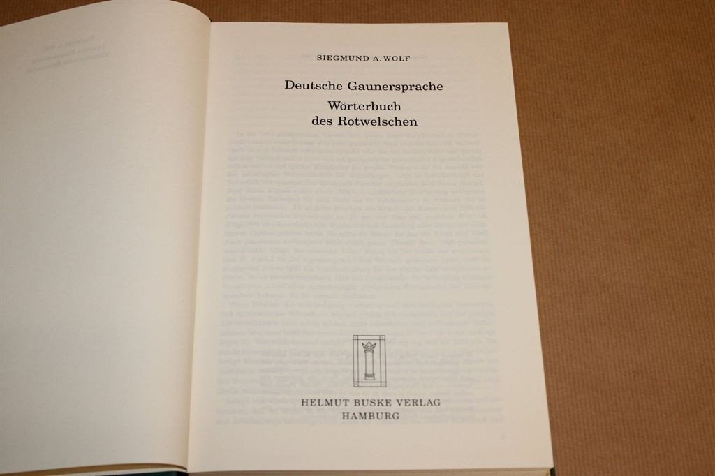Woordenboek Duits Bargoens [Rotwelsch] — Dieventaal, Ophalen of Verzenden, Gelezen, Van Dale, Duits