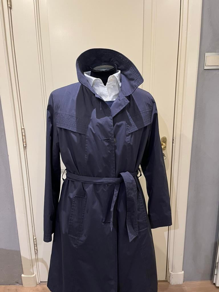 Milo trenchcoat, Kleding | Dames, Verzenden, Zo goed als nieuw, Maat 38/40 (M), Blauw