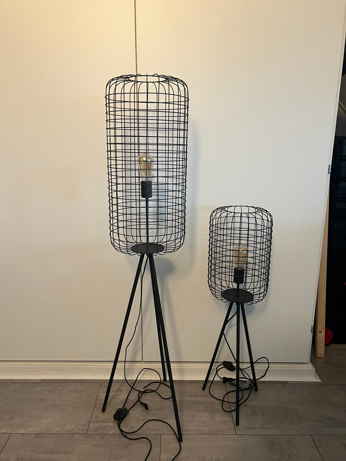 Set zwarte staande lampen, Ophalen, Zo goed als nieuw, 150 tot 200 cm