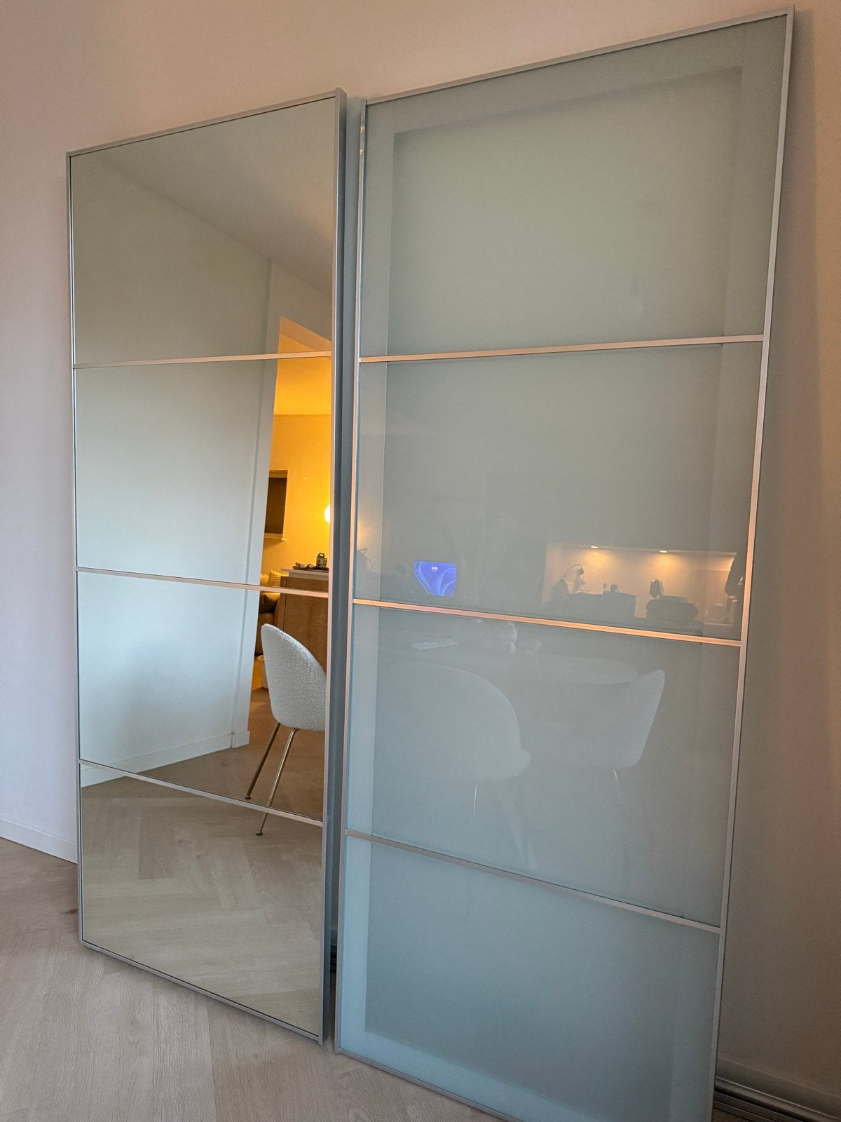 Ikea Pax Schuifdeuren 150x200cm - Spiegels en Matglas, Ophalen, Gebruikt, 200 cm of meer, 150 tot 200 cm