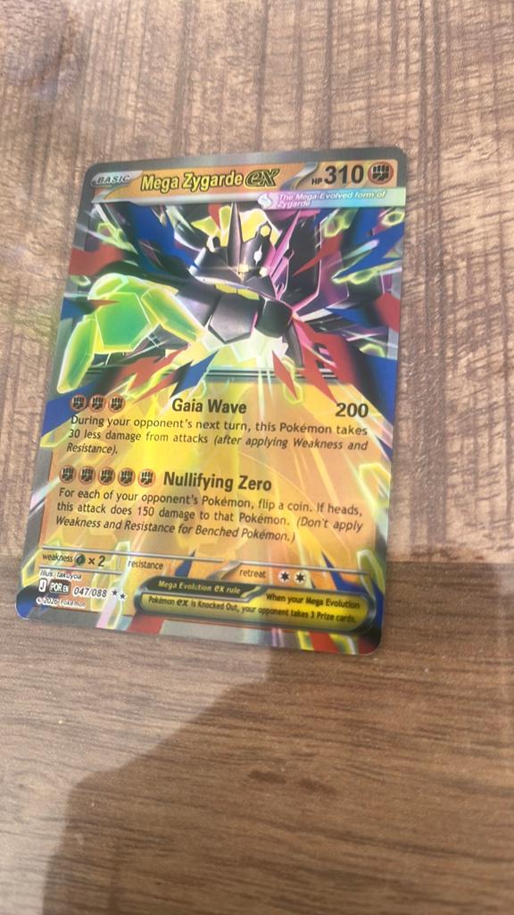 Mega Zygarde EX Pokémon Kaart 047/088, Hobby en Vrije tijd, Verzamelkaartspellen | Pokémon, Verzenden, Zo goed als nieuw, Losse kaart