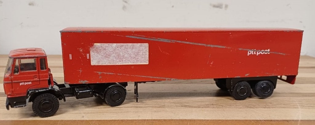Lion Car 36 PTT post vrachtwagen, Ophalen of Verzenden, Gebruikt, Bus of Vrachtwagen, Lion Toys