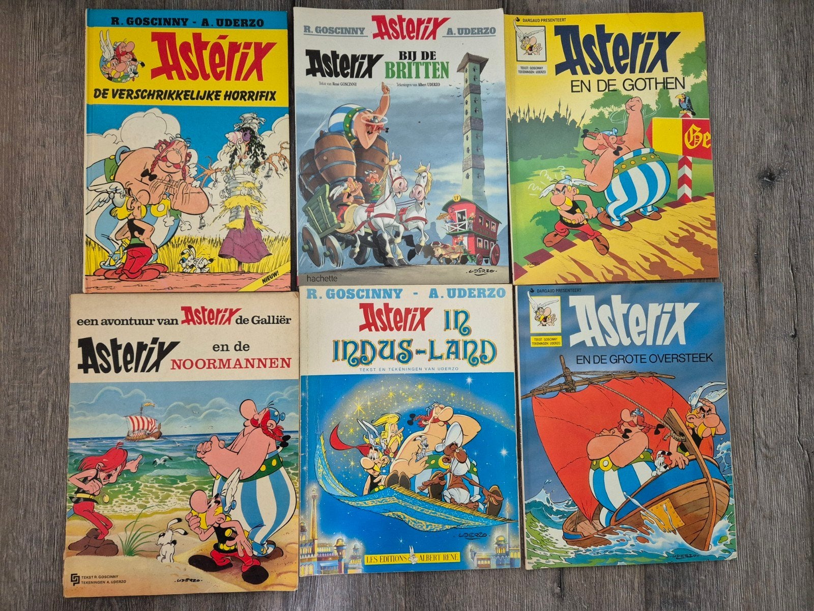 Asterix stripboeken collectie - 6 delen, Meerdere stripboeken, Ophalen of Verzenden, Gelezen, René Goscinny en Albert Uderzo