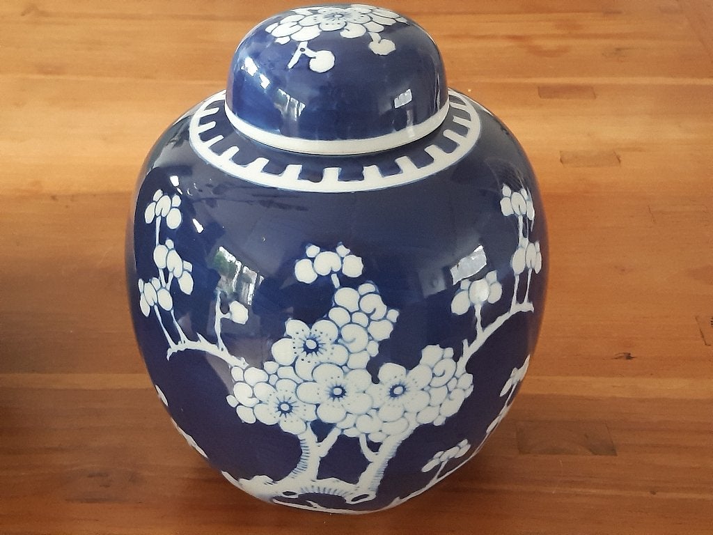 Chinees porselein Kangxi gemerkte kersenbloesem gemberpot, Antiek en Kunst, Antiek | Porselein, Verzenden