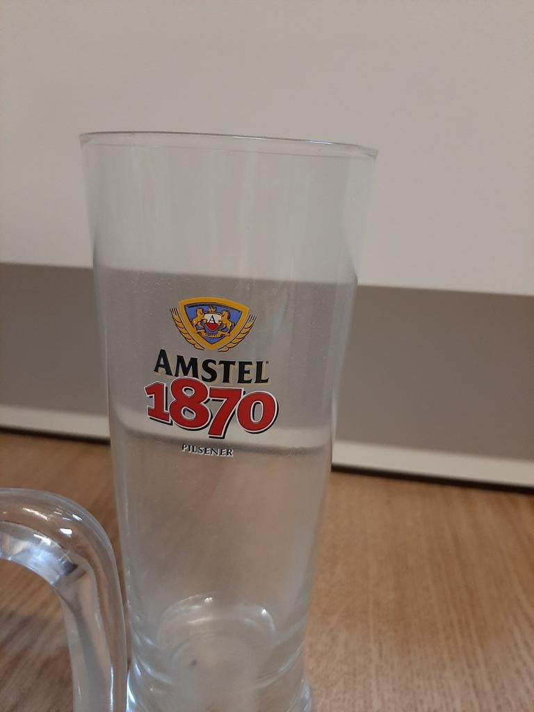3x Amstel bier glas, Ophalen of Verzenden, Glas of Glazen, Amstel