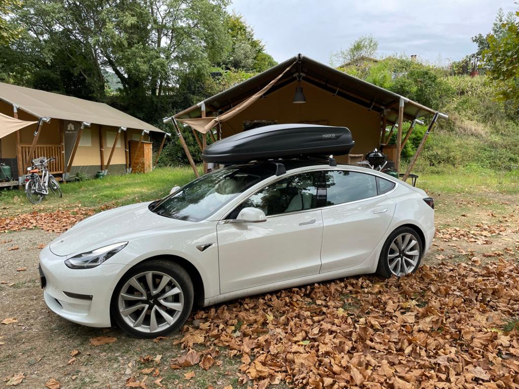 TE HUUR: Orginele dakdragers Tesla Model 3, Auto diversen, Dakdragers, Zo goed als nieuw, Ophalen of Verzenden