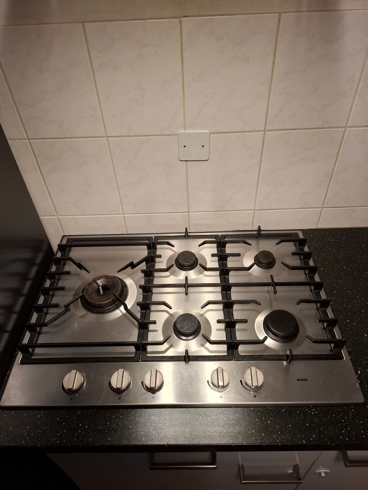 Atag 5-pits gasfornuis, Ophalen, Gebruikt, Minder dan 85 cm, Inbouw