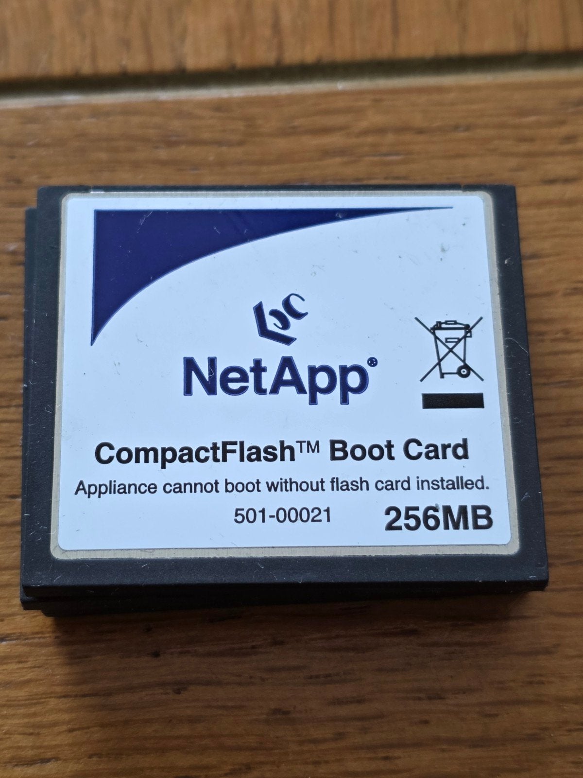 NetApp CompactFlash Boot Card 256MB 501-00021, Audio, Tv en Foto, Fotografie | Geheugenkaarten, Gebruikt, Minder dan 2 GB, Ophalen of Verzenden
