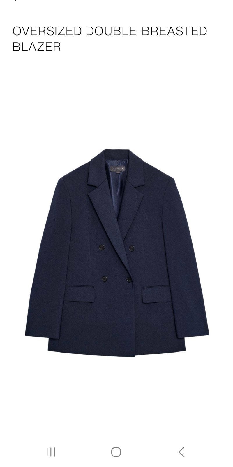 Zara double-breasted blazer navy M, Blauw, Zara, Nieuw, Jasje