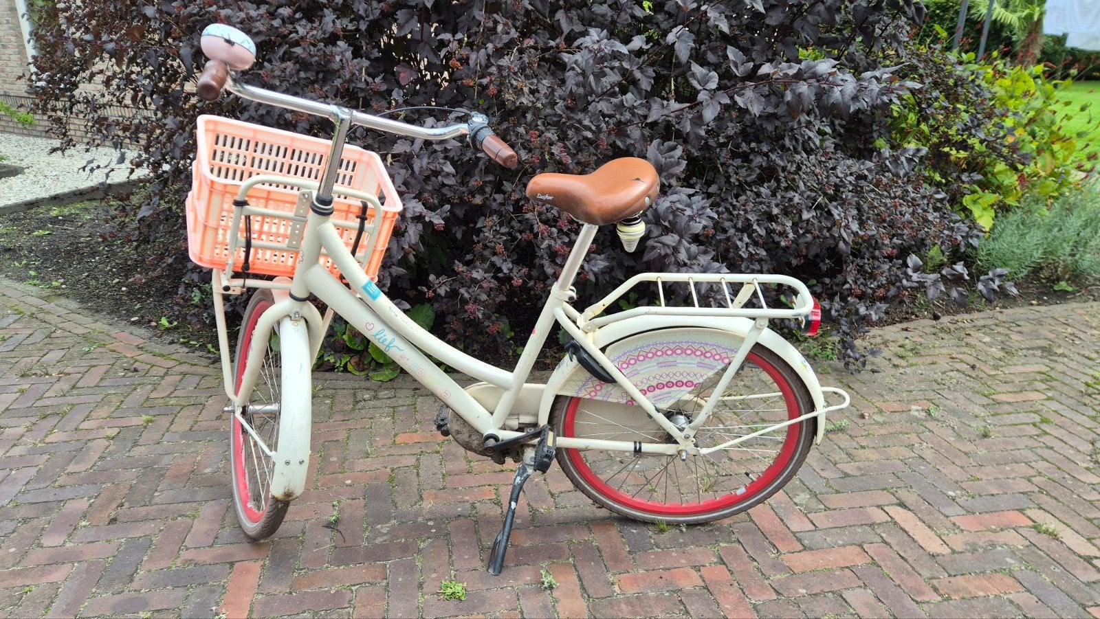 Cortina (lief) wit/roze 26 inch, Terugtraprem, Gebruikt, Versnellingen, Minder dan 47 cm