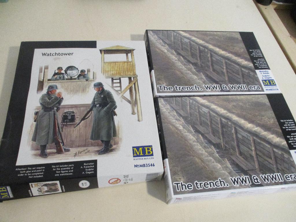 Master Box Watchtower & Trench Diorama Kits, Ophalen of Verzenden, Zo goed als nieuw, 1:35 tot 1:50, Diorama