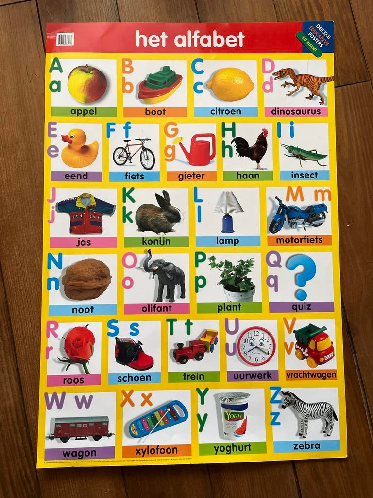 Poster alfabet leren ABC, Ophalen, Gebruikt, Wanddecoratie
