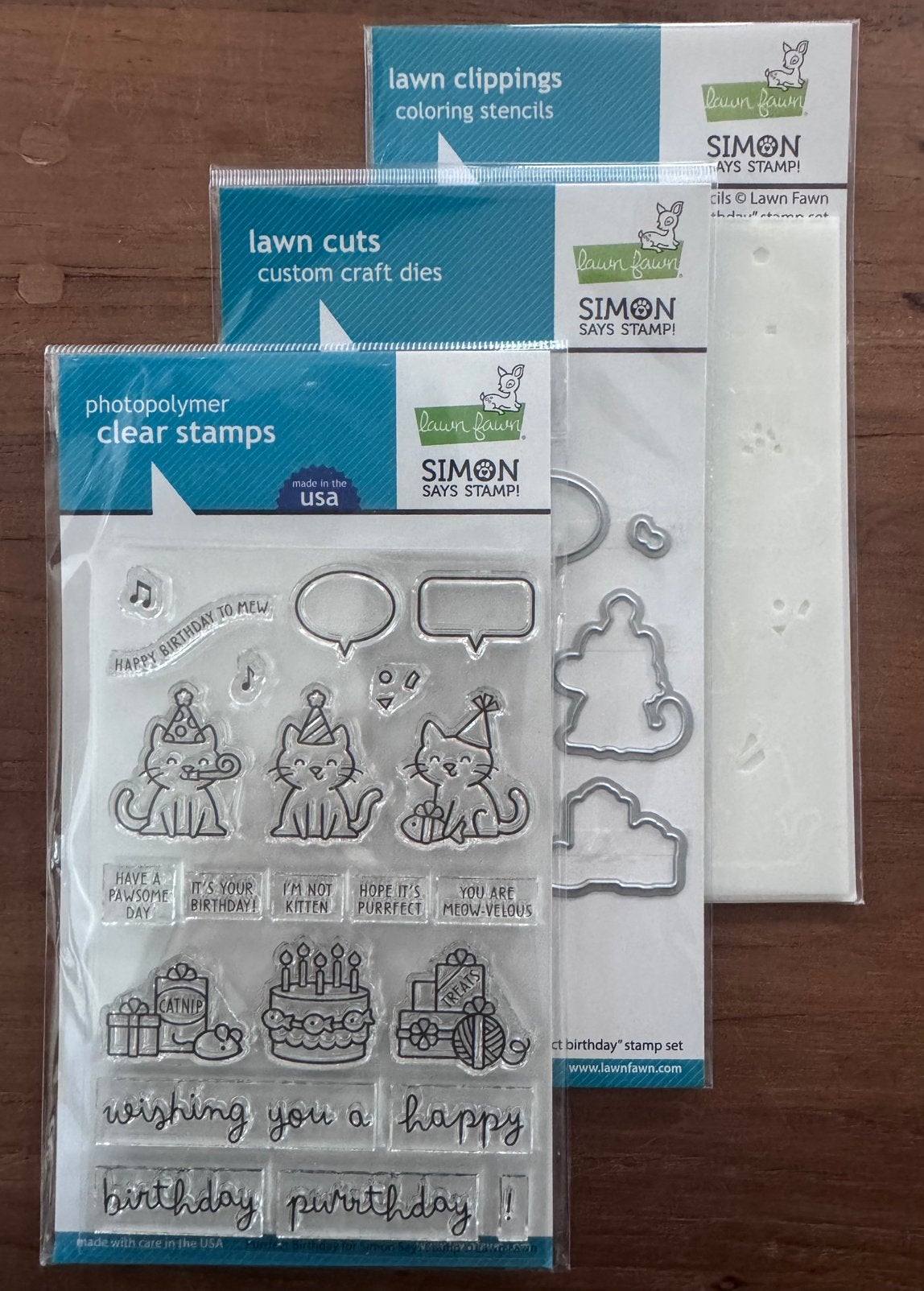 Lawn Fawn Simon Says Stamp Purrfect Birthday ‘25 STAMPtember, Ophalen of Verzenden, Nieuw