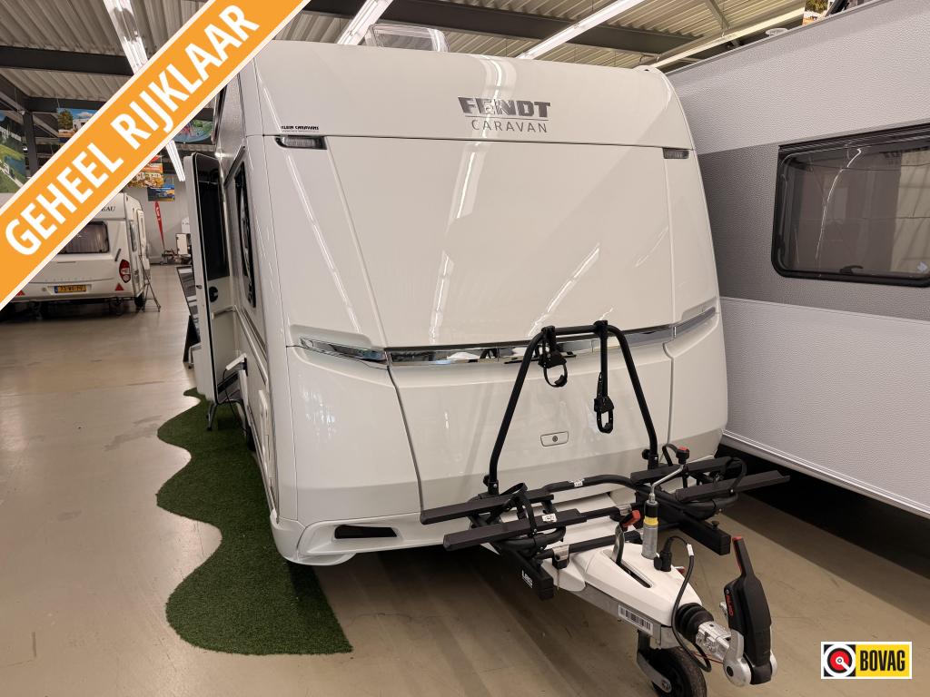 Fendt Bianco 445 SFB +mover+luifel+fietsendrag, Caravans en Kamperen, Rondzit, Overige typen, Schokbreker, Bedrijf