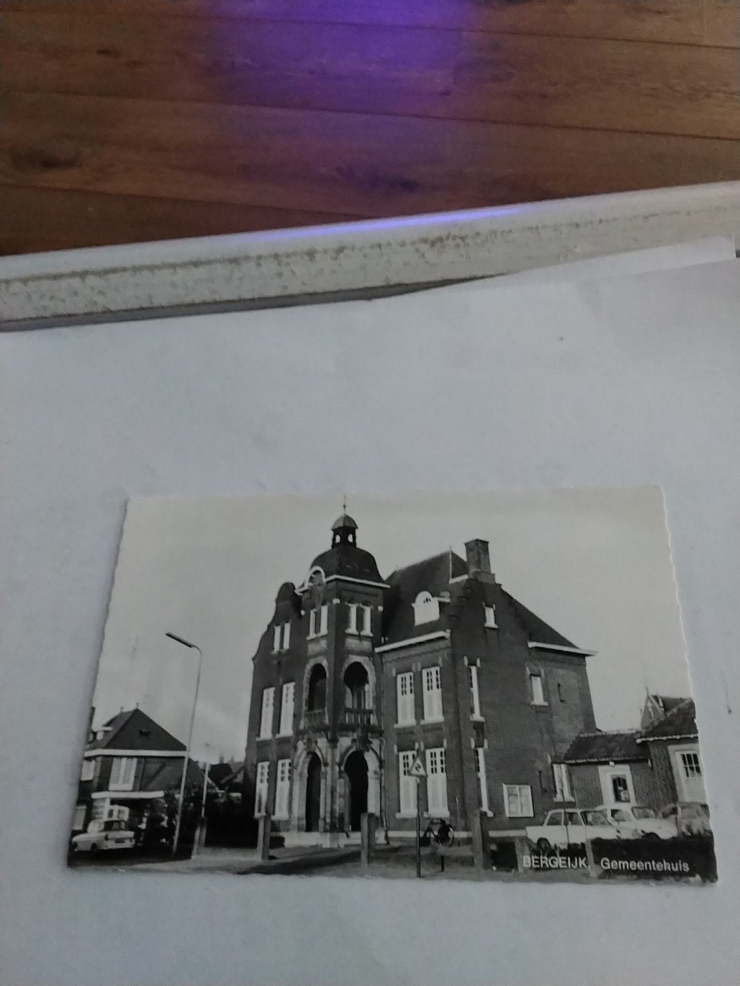 Oude Ansichtkaart Bergeijk Gemeentehuis - Zwart-Wit Foto, Ophalen of Verzenden, 1940 tot 1960, Ongelopen, Noord-Brabant