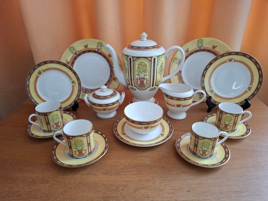 13-Dlg KOFFIESERVIES "Versailles" Royal Worcester Porselein, Nieuw, Ophalen of Verzenden, Overige stijlen, Porselein