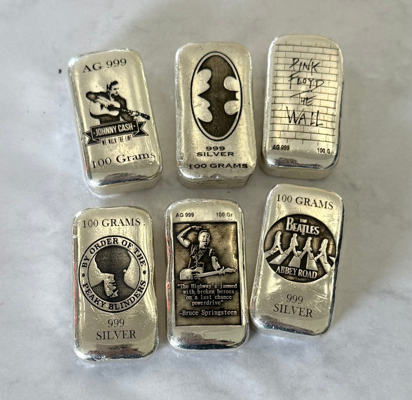 6x 100 gram Zilver Roonashop / Diverse varianten 999, Postzegels en Munten, Edelmetalen en Baren, Ophalen of Verzenden, Zilver