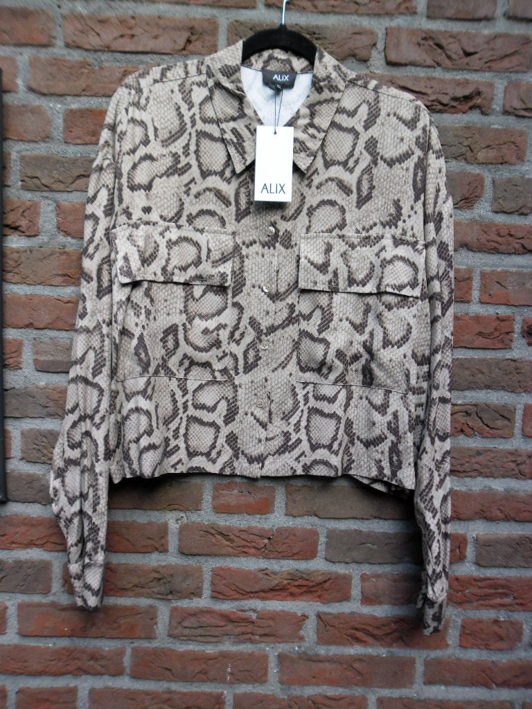 Nieuw Alix The Label snake twill blouse camel maat xl, Alix the label, Meerkleurig, Maat 46/48 (XL) of groter, Nieuw