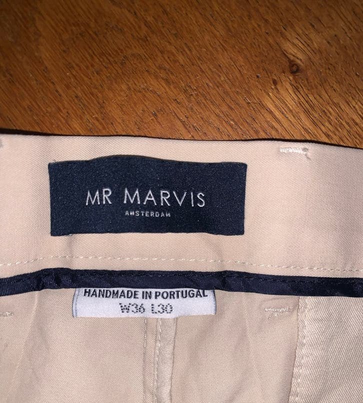 Mr Marvis beige  broek maat 36/30 nieuw staat, Kleding | Heren, Ophalen of Verzenden, Zo goed als nieuw, Overige kleuren, W36 - W38 (confectie 52/54)