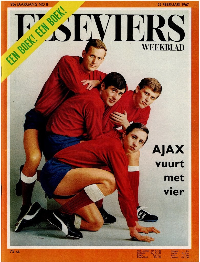 ELSEVIERS WEEKBLAD 25 FEBRUARI 1967 AJAX VOORHOEDE, Ophalen, 1960 tot 1980, Nederland, Tijdschrift